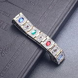 Stainless Steel Magnetic Therapy Bracelet Crystal Stone Charm Bracelet