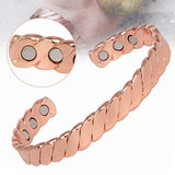 Vintage Women's Copper Bangle Bracelet with Magnets