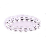 Rock Crystal Beaded Bracelet Women Reiki Clear Quartz Stone Chakra Bangle