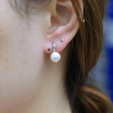 Freshwater Pearl Earrings Women 925 Sterling Silver Girl Birthday