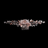 Temperament Women Pearl Rose Hair Comb Bridal Wedding Dress Hair Accessories