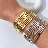 Titanium Steel Snake Cuff Bangle for Women