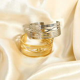 Titanium Steel Snake Cuff Bangle for Women
