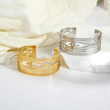 Titanium Steel Snake Cuff Bangle for Women