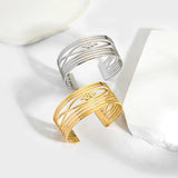 Titanium Steel Snake Cuff Bangle for Women