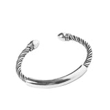 Silver Vintage Circular Weave Bracelet for Women