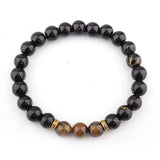 8mm Volcanic Stone Tiger's Eye Weathering Agate Stretch Bracelet