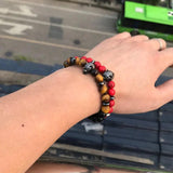 Tiger Eye Beads Bracelet Wolf Bracelet Stone Pulseras Pulseira