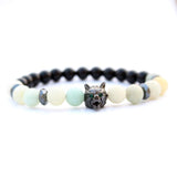 Tiger Eye Beads Bracelet Wolf Bracelet Stone Pulseras Pulseira