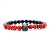 Tiger Eye Beads Bracelet Wolf Bracelet Stone Pulseras Pulseira
