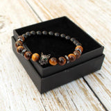 Tiger Eye Beads Bracelet Wolf Bracelet Stone Pulseras Pulseira