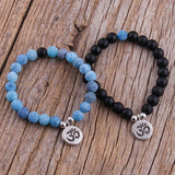 Bohemian Buddha Head OM Beaded Bracelet Set