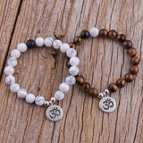 Bohemian Buddha Head OM Beaded Bracelet Set