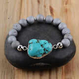 Turquoises Women Bracelets Rough Healing Stone Girls Bracelets