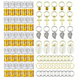 100pcs Hair Braid Dreadlock Beads Cuffs Hair Ring Hair Extension Accessories