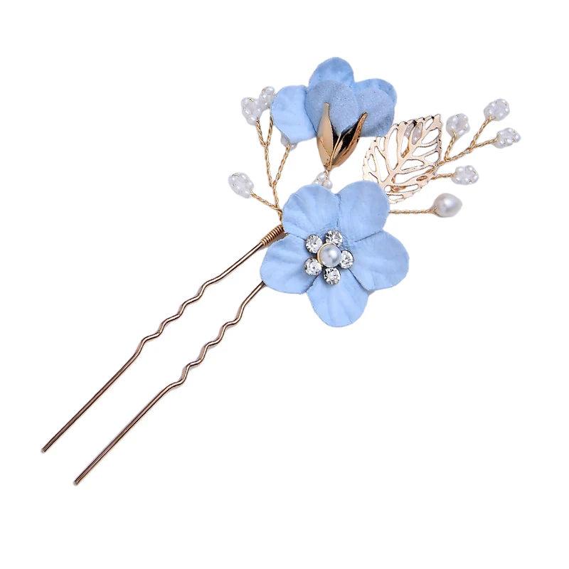 Ginsonbridal Flower Hair Pins Bridal Side Pins Girls Headpiece