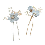 Ginsonbridal Flower Hair Pins Bridal Side Pins Girls Headpiece