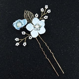 Ginsonbridal Flower Hair Pins Bridal Side Pins Girls Headpiece