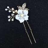 Ginsonbridal Flower Hair Pins Bridal Side Pins Girls Headpiece