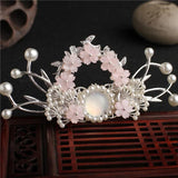 Retro Flower Beads Hairpin for Hanfu Costume
