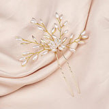 Simulated Pearl Flower Wedding U-Shaped Hairpin Bridal Headdress Tiara