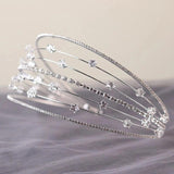 Baroque Star Crown Rhinestone Tiara Wedding Headdress