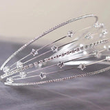 Baroque Star Crown Rhinestone Tiara Wedding Headdress