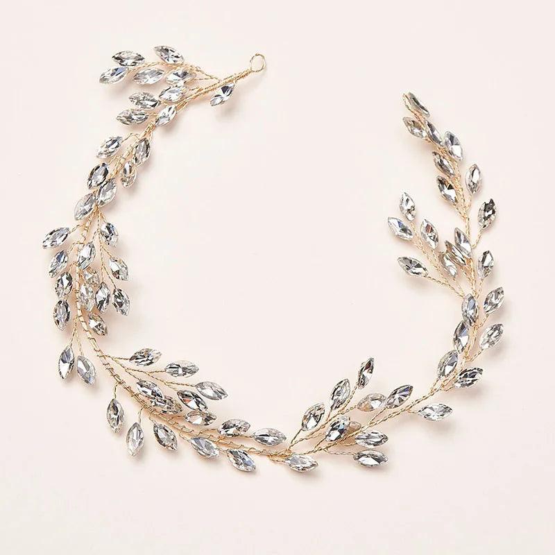 Crystal Rhinestone Bridal Headband Hair Vine Wedding Jewelry