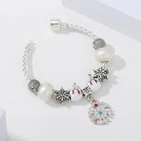 Colorful Unicorn Beads Leather Chain Charm Bracelet