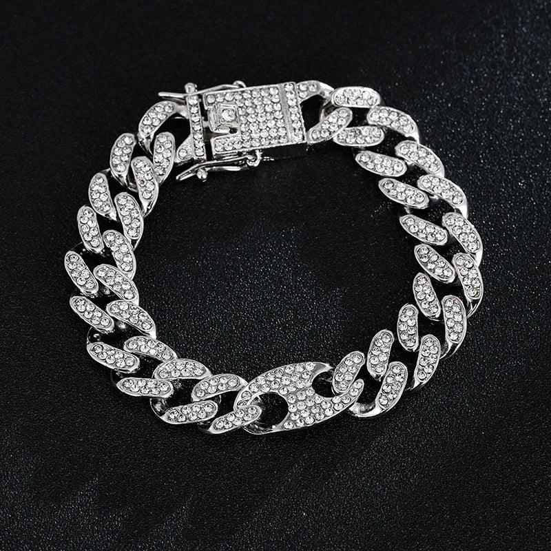 Adjustable Key And Lock CZ Bracelet for Women