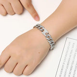 Adjustable Key And Lock CZ Bracelet for Women