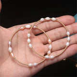 Freshwater Pearl Link Bracelet for Women Lobster Clasp Chain Jewelry