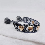 Heart Stars Braided Bracelet Lace Up Woven Adjustable Metal Buckle T