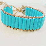 Bohemian Natural Stone Charm Bracelet Bangles