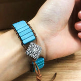 Bohemian Natural Stone Charm Bracelet Bangles