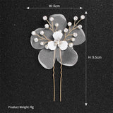 Pansy Organza Rhinestone Hairpins Wedding Hair Accessories