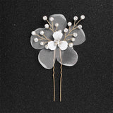 Pansy Organza Rhinestone Hairpins Wedding Hair Accessories