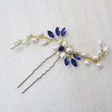 4PCS Crystal Flower Pearl Hair Pins Wedding Jewelry Tiara