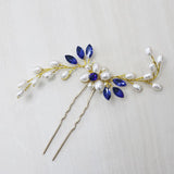4PCS Crystal Flower Pearl Hair Pins Wedding Jewelry Tiara