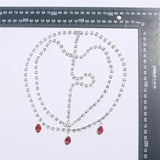 Red Drop Head Chain Bridal Hair Accessories Bohemia Forehead Chain