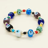 Evil Eye Charm Bohemia Beaded Bangle Bracelet for Women Men Gift