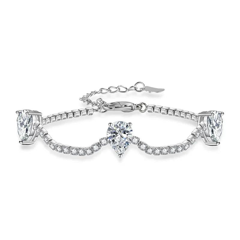 PrinSis Multicolor Drop Shaped Bracelets Wedding Jewelry