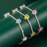 PrinSis Multicolor Drop Shaped Bracelets Wedding Jewelry