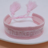 Vintage Thanksgiving Embroidery Bracelets for Women