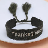 Vintage Thanksgiving Embroidery Bracelets for Women