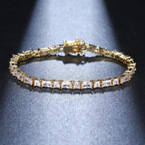 Adjustable Key & Lock CZ Crystal Bracelet Women Jewelry