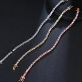 Adjustable Key & Lock CZ Crystal Bracelet Women Jewelry