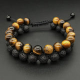 Szelam 8mm Frosted Stone Beaded Bracelet Yoga Bracelets