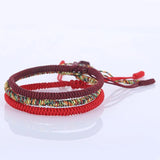 Red Rope Bracelet Tibetan Buddhist Lucky Charm Bracelet
