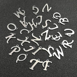 30pcs Stainless Steel A-Z Letter Charms for Necklace Bracelet Jewelry Making